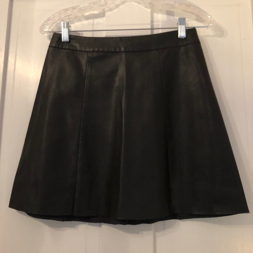 Hollister Black Leather Skirt